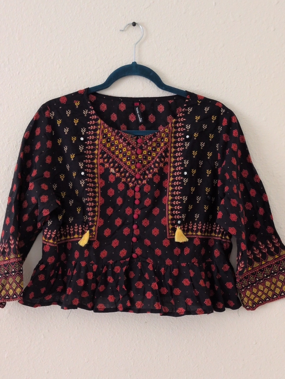 Juniper Boho Peasant Blouse Size XL